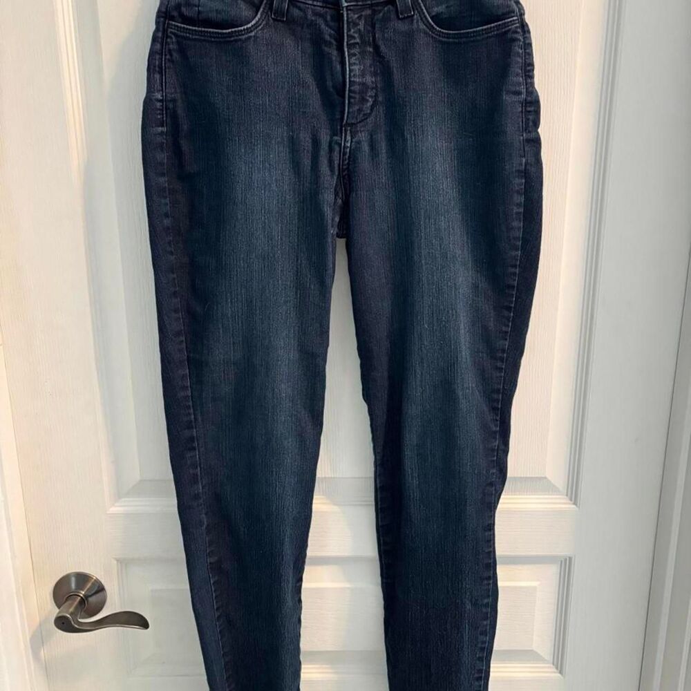 NYDJ Women's Dark Wash Straight Leg Blue Jeans Size 4